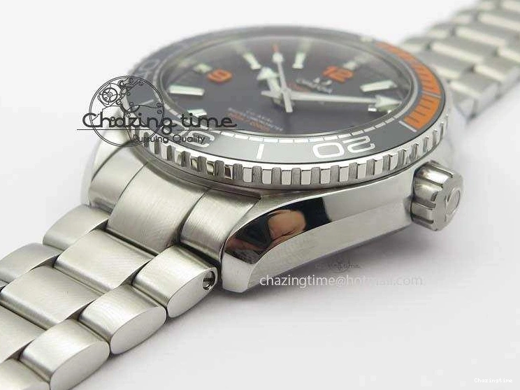 0404 Trendy 2016 Planet Ocean 43.5mm SS V6F Best Edition Black Dial On SS Bracelet A 8210